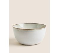 M&S X Fired Earth Stoneware Salad Bowl Natural