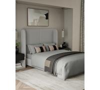 M&S X Kelly Hoppen 500 Thread Count Pure Cotton Sateen Bedding Set Grey