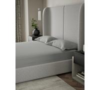 M&S X Kelly Hoppen 500TC Cotton Sateen Deep Fitted Sheet Grey