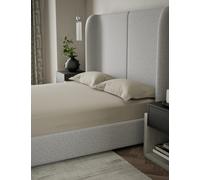 M&S X Kelly Hoppen 500TC Cotton Sateen Extra Deep Fitted Sheet Taupe