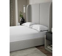 M&S X Kelly Hoppen 500TC Cotton Sateen Extra Deep Fitted Sheet White