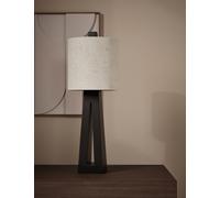 M&S X Kelly Hoppen Black Wooden Table Lamp Black
