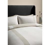 M&S X Kelly Hoppen Brushed Cotton Yarn Dyed Bedding Set Cream Mix