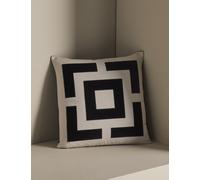 M&S X Kelly Hoppen Cut Square Cushion - Black Mix, Black Mix