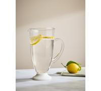 M&S X Kelly Hoppen Footed Glass Jug White Mix