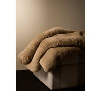 M&S X Kelly Hoppen Kelly Hoppen Faux Fur Throw Taupe
