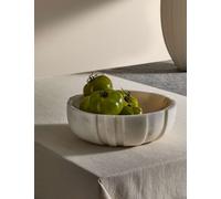 M&S X Kelly Hoppen Marble Textured Serving Bowl White