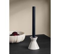 M&S X Kelly Hoppen Press Ceramic Dinner Candle Holder - White, White
