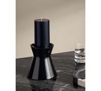 M&S X Kelly Hoppen Press Ceramic Pillar Candle Holder - Black, Black
