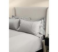 M&S X Kelly Hoppen Pure Cotton Jacquard Striped Bedding Set Grey
