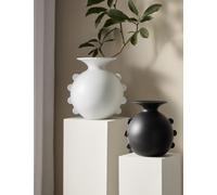 M&S X Kelly Hoppen Scallop Edge Ceramic Bouquet Vase Black