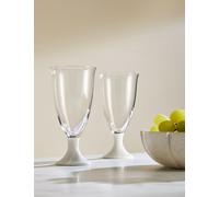M&S X Kelly Hoppen Set of 2 Footed Wine Glasses White Mix