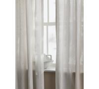 M&S X Kelly Hoppen Sheer Linen Tab Top Curtains - WDR54 - Ecru, Ecru,Taupe,Charcoal
