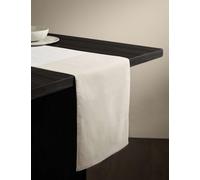 M&S X Kelly Hoppen Woven Banded Runner White