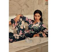 M&S X Olivia Von Halle female The Floral Print Pyjama Set - 10 - Black Mix, Black Mix