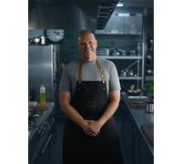 M&S X Tom Kerridge Pure Cotton Chef's Apron Dark Blue
