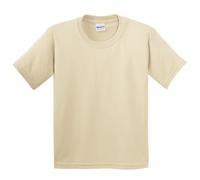 (M, Sand) Gildan Childrens Unisex Soft Style T-Shirt (Pack Of 2)