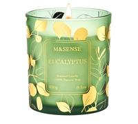 M&SENSE 230g Scented Candle, Eucalyptus Scent, Long Burning 42h, Natural No Toxic Soy Wax Candles for Kitchen, Bedroom, Bathroom. Scented Candle Gift for Party, Home Decor, Housewarming