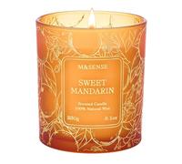 M&SENSE 230g Sweet Mandarin Scented Candles, Long Burning 42h, Soy Wax Candle for Outdoor Indoor, Summer Candles Gift for Patio,Garden, Organic Non Toxic Candle for Sleep, Family, Hoilday