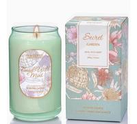 M&SENSE 300g Soy Scented Candles Basil Wild Mint - 60 Hours Long Burning, Non-Toxic Glass Jar Purple Candle, Aromatherapy for Relaxing, Luxury Birthday/Mother's Day Gifts for Women