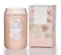 M&SENSE 300g Soy Scented Candles Noble Roses - 60 Hours Long Burning, Non-Toxic Glass Jar Pink Candle, Aromatherapy for Relaxing, Luxury Birthday/Mother's Day Gifts for Women