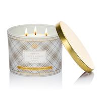 M&SENSE 330g Soy Scented Candle Cactus Flower&Sage -3 Cotton Wicks 65 Hours Long Burning, Non-Toxic Aromatherapy for Relaxation, Vintage Striped Glass Jar, Luxury Birthday/Mother's Day Gifts for Women