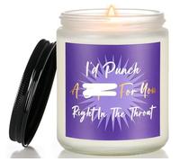 M&SENSE 7 oz Lavender Scented Candle, 48H Lasting Burning Soy Wax Candles, PunchBch Funny Novelty Text Jar Candles, Girls Friendship Gift for Birthday and Holiday