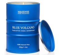 M&SENSE Blue Volcano Soy Scented Candles Gifts for Women Men Strong 320g 70 Hours Organic Non Toxic Aromatherapy Candles for Relaxing Stress Relief Unique Luxury Tropical Fruit Candle