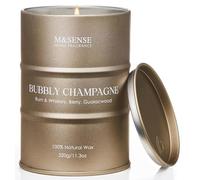 M&SENSE Bubbly Champagne Organic Scented Candles Gifts for Women 320g 70 Hours Candles Gifts for Men Luxury Non Toxic Soy Candles Scented Strong for Home Decor Friend
