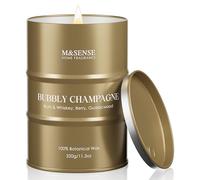 M&SENSE Bubbly Champagne Scented Candle, 320g Organic Soy Wax, Up to 70 Hours Burn Time, Non Toxic Luxury Home Fragrance Candle, Celebration Gift for Men and Women, Party Decor and Relaxation