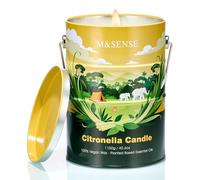 M&SENSE Citronella Peppermint Candle Outdoor Extra Large 1150g, 220H Long Lasting Scented Candle for Outdoor & Indoor Use, Natural Soy Wax Candles for Garden Patio, Summer Relaxation & Gifting