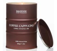 M&SENSE Coffee Cappucina Soy Scented Candles Gifts for Women 320g 70 Hours Candles Gifts for Men Non Toxic Scented Candle for Home Décor Friend Aromatherapy Candle for Stress Relief