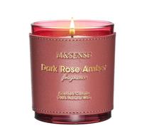 M&SENSE Dark Rose Amber Mysterious Floral Leather Scented Candles Gifts for Women 280g 42H Romantic Sensual Soy Wax Candle for Friend Luxury Organic Home Fragrance Candle Date Night Gift