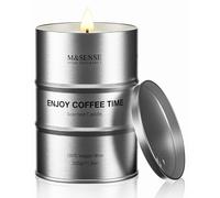 M&SENSE Enjoy Coffee Time Scented Candle, 320g Organic Soy Wax, Up to 70 Hours Burn Time, Non Toxic Warm Home Fragrance Candle, Luxury Coffee Gift for Men, Stress Relief and Aesthetic Decor