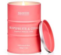 M&SENSE Grapefruit Cedar Scented Candle, 320g Organic Soy Wax, Up to 70 Hours Burn Time, Non Toxic Fresh Home Fragrance, Aromatherapy Gift for Women and Men, Relaxation and Home Decor