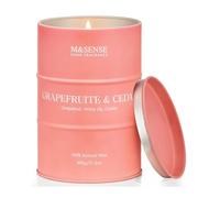 M&SENSE Grapefruit Cedar Scented Candle, Large 600g Organic Soy Wax, Up to 120 Hours Burn Time, Non Toxic Fresh Home Fragrance, Aromatherapy Gift for Women and Men, Relaxation and Home Decor