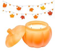 M&SENSE Halloween Pumpkin-Shaped Scented Candles 410g Autumn Pumpkin Spice Candle Cinnamon Pumpkin 85Hours Long Burning Natural Soy Candle for Gift Thanksgiving Halloween Party