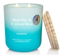 M&SENSE Jasmine & Ylang-Ylang Scented Candle, 400g Large Soy Wax, 80h Slow Burning Candles, 2 Wick Scented Candles Gift for Mom, Friend,Teacher. Aromatherapy Candle for Yoga, Spa, Meditation