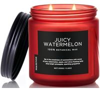 M&SENSE Juicy Watermelon Medium Soy Wax Scented Candles Gifts for Women Men 330g 70H Organic Summer Candles for Living Room Bedroom Non Toxic 2 Wick Aromatherapy Candle for Relaxing