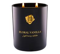 M&SENSE Large Floral Vanilla Scented Candles, 470g Luxury 2-Wick Candle with 90H Burn Time, Natural Soy & Palm Wax Blend, Premium Gift for Women/Mother's Day/Birthday