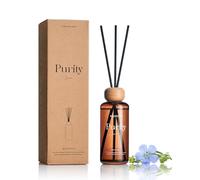 M&SENSE Lemon Linen 180ml Reed Diffusers Set, Gifts for Women Men, Organic Essential Oil Diffuser with Stick, Non Toxic Fragrance Diffuser for Office Bedroom Home Decor