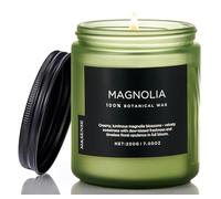 M&SENSE Magnolia Non Toxic Soy Wax Scented Candles Gifts for Women 200g 50H Organic Small Candles for Living Room Friend Clear Burning Floral Aromatherapy Candle for Relaxing