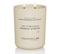 M&SENSE Natural Soy Candle Non Toxic Bamboo Stream Scented Candles for Home Large Jar Candles 470g 110 Hours Burn Time Minimalist Aromatherapy Candle Gift for Relaxation, Stress Relief,Mediation