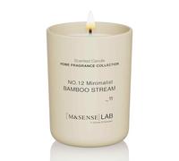M&SENSE Natural Soy Candle Non Toxic Bamboo Stream Scented Candles for Home Medium Jar Candles 250g 50 Hours Burn Time Minimalist Aromatherapy Candle Gift for Relaxation, Stress Relief,Mediation