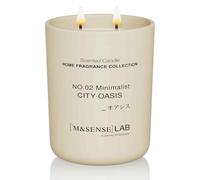 M&SENSE Natural Soy Candle Non Toxic City Oasis Scented Candles for Home Large Jar Candles 470g 110 Hours Burn Time Minimalist Aromatherapy Candle Gift for Relaxation, Stress Relief,Mediation