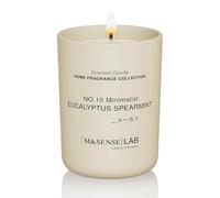 M&SENSE Natural Soy Candle Non Toxic Eucalyptus Mint Scented Candles for Home Medium Jar Candles 250g 50 Hours Burn Time Minimalist Aromatherapy Candle Gift for Relaxation, Stress Relief,Mediation