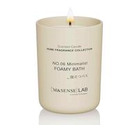 M&SENSE Natural Soy Candle Non Toxic Foamy Bath Scented Candles for Home Medium Jar Candles 250g 50 Hours Burn Time Minimalist Aromatherapy Candle Gift for Relaxation, Stress Relief,Mediation