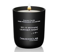 M&SENSE Natural Soy Candle Non Toxic Leather Night Scented Candles for Home Small Jar Candles 150g 30 Hours Burn Time Minimalist Aromatherapy Candle Gift for Relaxation, Stress Relief,Mediation