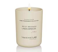 M&SENSE Natural Soy Candle Non Toxic Linen Breeze Scented Candles for Home Medium Jar Candles 250g 50 Hours Burn Time Minimalist Aromatherapy Candle Gift for Relaxation, Stress Relief,Mediation