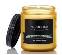 M&SENSE Neroli Tea Organic Soy Wax Scented Candles Gifts for Women 200g 50H Small Fresh Candles for Men Clear Burning Non Toxic Aromatherapy Candle for Relaxing Stress Relief